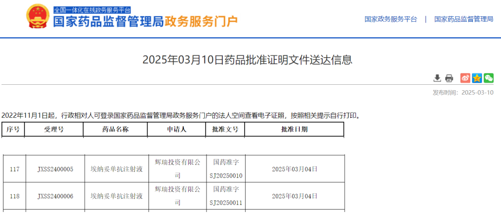 埃纳妥单抗获批用于治疗复发或难治性多发性骨髓瘤